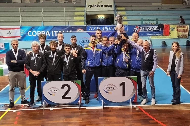 Italian Cup trophy for Apuania Carrara