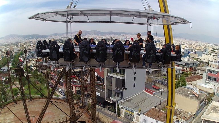 Table tennis in the sky in Greece