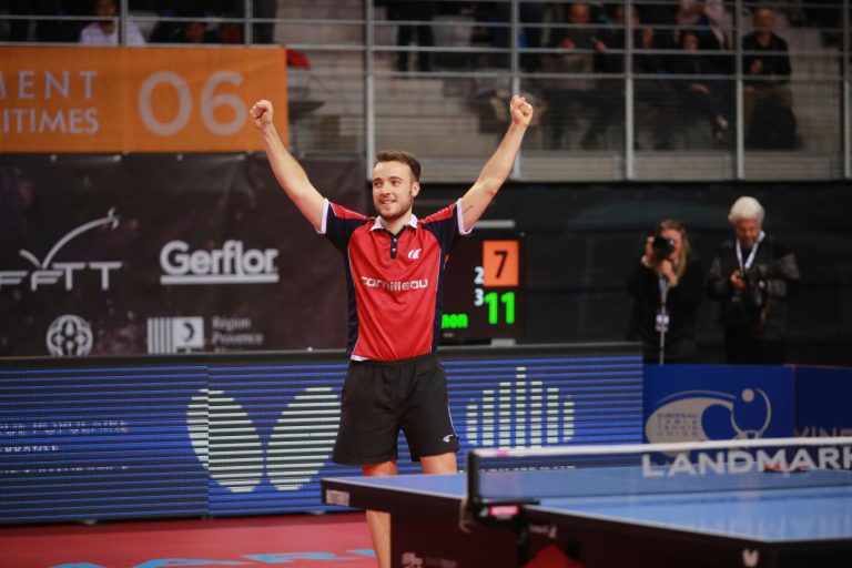 Antibes rejoices as Simon GAUZY powers past Timo BOLL