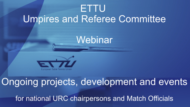 ETTU President Levitin attends Umpires and Referee Committee webinar