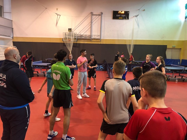 Two Croatian Olympic athletes works with European youth