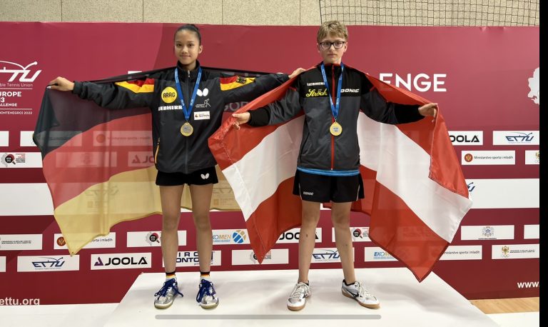 Elisa NGUYEN and Benjamin GIRLINGER clinched gold in Girl’s and Boy’s Singles in Podgorica