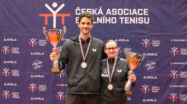 Lubomír Jančařík and Hana Matelová Czechia singles champions