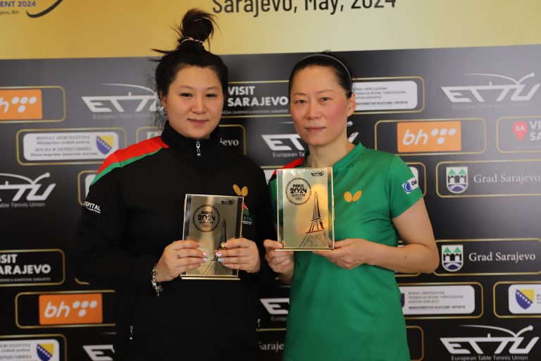 Jieni SHAO and Fu FU Secure Olympic Spots for Portugal at the 2024 European Olympic Singles Qualification in Sarajevo