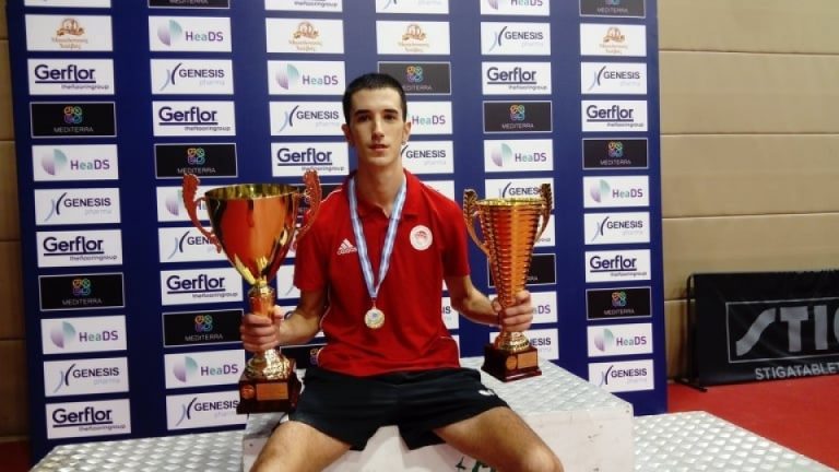 STAMATOUROS is the new Greek champion in men’s singles  4th title for TOLIOU in the Women’s