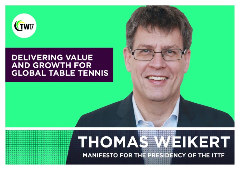 WEIKERT unveiled his vision for the sport and the ITTF