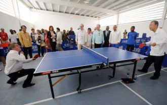 ITTF contributes to opening of IOC Sport for Hope Centre in Haiti