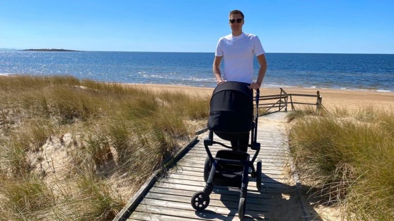 Mattias FALCK enjoys his time with six months old Lexie