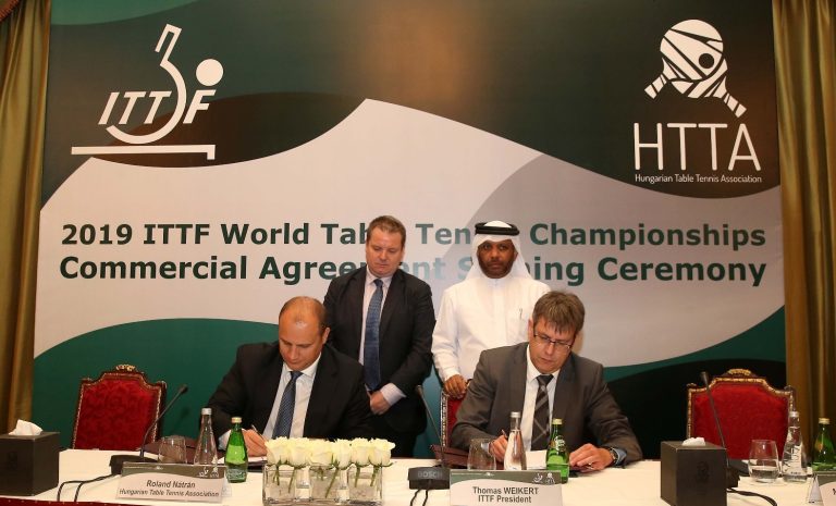 ITTF & HTTA Sign Commercial Agreement for 2019 World Table Tennis Championships