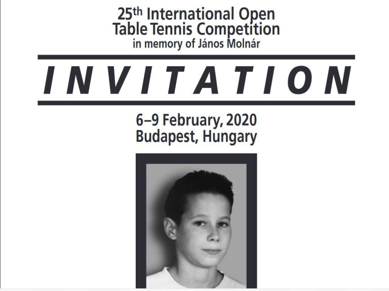 25th International Open TableTennis Competition in memory of János Molnár