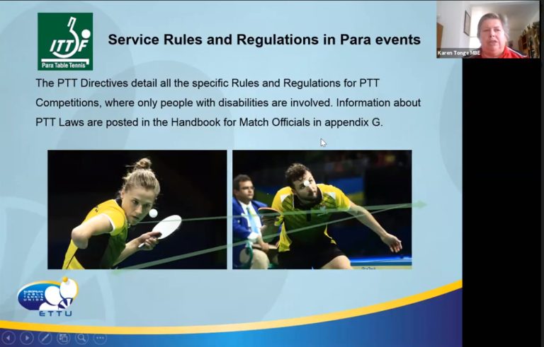 160 participants attended the first Development webinar Para TT and Match Officials