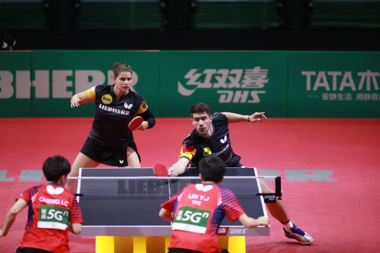 Patrick FRANZISKA and Petrissa SOLJA in the quarters