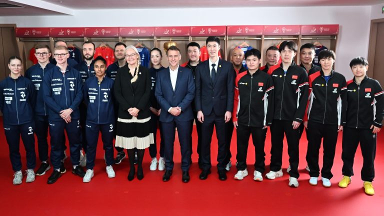 ITTF Welcomes French President Emmanuel Macron in Chengdu